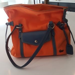 Orange and blue Dooney& Bourke handbag